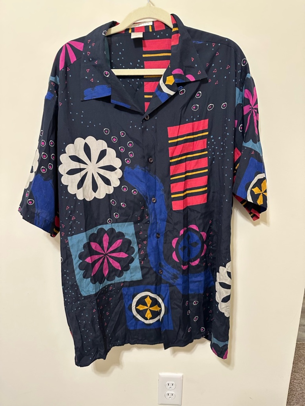 Vintage Perry Ellis silk button down